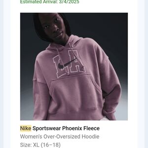 Nike Women's Lavender Fleece Hoodie